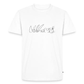 Des animaux heureux - T-shirt Premium bio Homme - blanc - Devant - Nico (187cm)