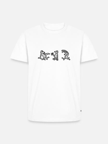 Lustige Affen - Männer Premium Bio T-Shirt - Weiß