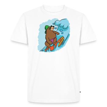 surfing - Men's Premium Organic T-Shirt - white - Front - Nico (187cm)