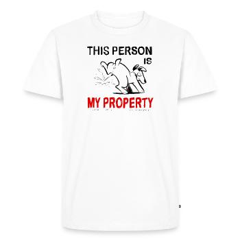 Chien et Propriété - T-shirt Premium bio Homme - blanc - Devant - Nico (187cm)
