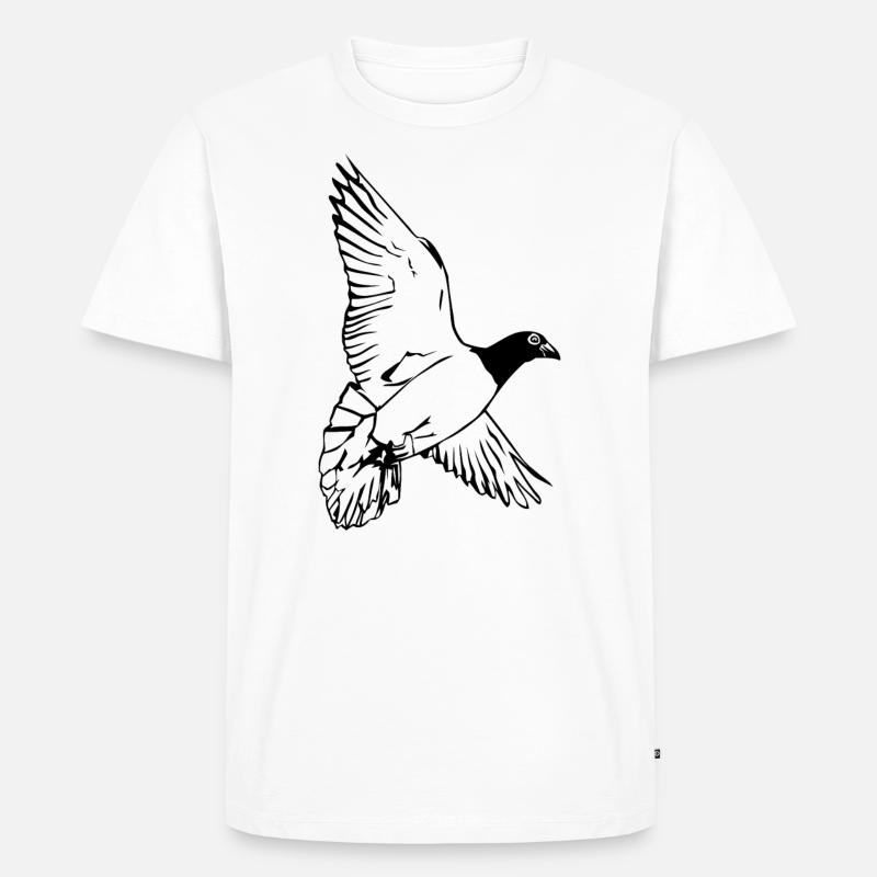 Taube - Brieftaube - Männer Premium Bio T-Shirt - Weiß
