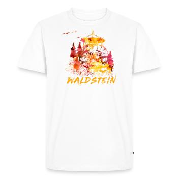 Aquarelle Waldstein Fichtelgebirge Fichtelhills - T-shirt Premium bio Homme - blanc - Devant - Nico (187cm)