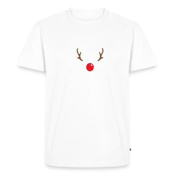 Logo de Noël de l’équipe Rudolph - T-shirt Premium bio Homme - blanc - Devant - Nico (187cm)