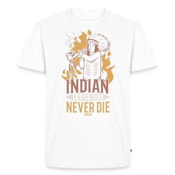 Indian Legends Never The Native American - Men's Premium Organic T-Shirt - white - Front - Nico (187cm)