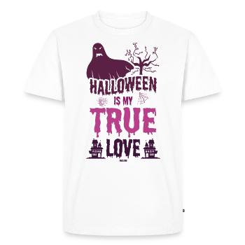 Halloween is my true love - Men's Premium Organic T-Shirt - white - Front - Nico (187cm)
