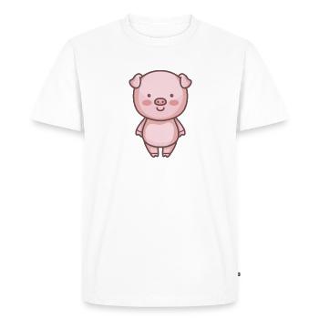 Je suis aussi mignonne que délicieuse - T-shirt Premium bio Homme - blanc - Devant - Nico (187cm)