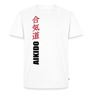 Aïkido - T-shirt Premium bio Homme - blanc - Devant - Nico (187cm)