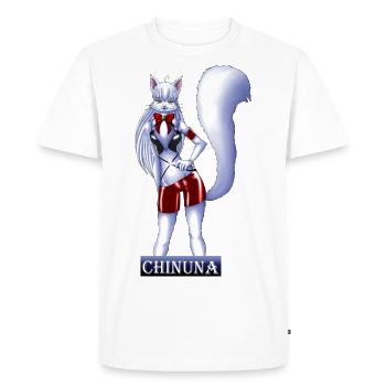 Chinunas Fluffy - Men's Premium Organic T-Shirt - white - Front - Nico (187cm)
