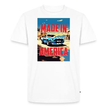 COBRA FABRIQUÉ EN AMÉRIQUE - T-shirt Premium bio Homme - blanc - Devant - Nico (187cm)
