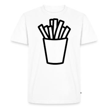 Frites - T-shirt Premium bio Homme - blanc - Devant - Nico (187cm)