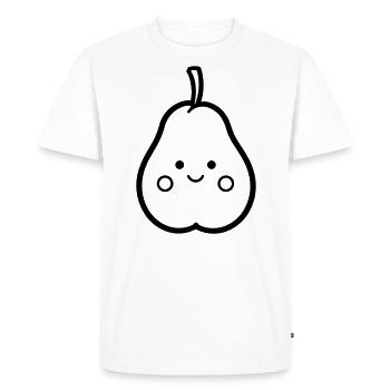 pear - Men's Premium Organic T-Shirt - white - Front - Nico (187cm)