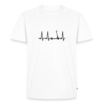 E-Scooter Heartbeat City Scooter E-Scooter Scooter - T-shirt Premium bio Homme - blanc - Devant - Nico (187cm)