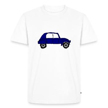 2 CV. CAR. RALLY. FATHERS DAY. - Men's Premium Organic T-Shirt - white - Front - Nico (187cm)