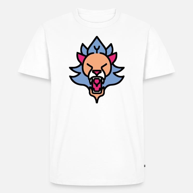 Brüllender Löwe - Männer Premium Bio T-Shirt - undefined
