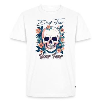 N’ayez pas peur de votre crâne de peur - T-shirt Premium bio Homme - blanc - Devant - Nico (187cm)