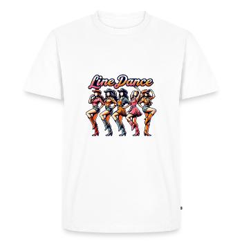Line dancing for men and women - what else? - Men's Premium Organic T-Shirt - white - Front - Nico (187cm)