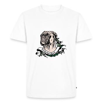 BOXER colored around 1900 - Men's Premium Organic T-Shirt - white - Front - Nico (187cm)