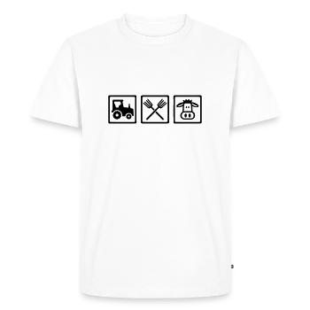 Paysan - T-shirt Premium bio Homme - blanc - Devant - Nico (187cm)