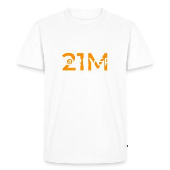 Forever 21M Yellow - Men's Premium Organic T-Shirt - white - Front - Nico (187cm)