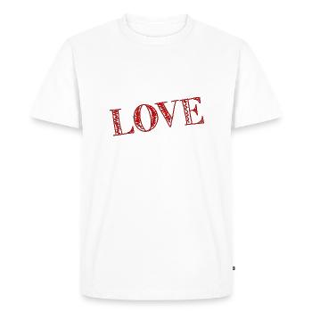 LOVE,JUST MARRIED,VIVE LES MARIES,EVJF,COUPLE - Men's Premium Organic T-Shirt - white - Front - Nico (187cm)