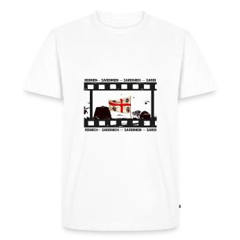 Sardinia Film Strip - Men's Premium Organic T-Shirt - white - Front - Nico (187cm)