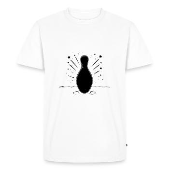 Bowling - T-shirt Premium bio Homme - blanc - Devant - Nico (187cm)