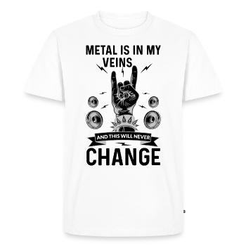 Heavymetal Metal Hardrock cadeau rengaine - T-shirt Premium bio Homme - blanc - Devant - Nico (187cm)