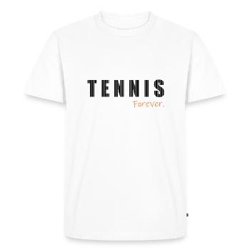 TENNIS. SPORT. - T-shirt Premium bio Homme - blanc - Devant - Nico (187cm)