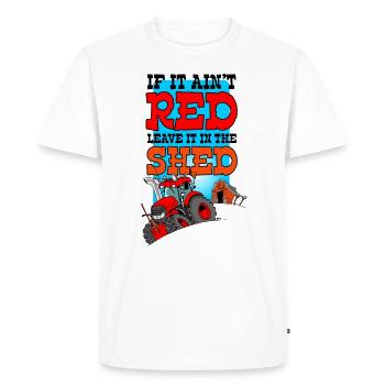 Si elle laisse rouge aint dans le hangar - T-shirt Premium bio Homme - blanc - Devant - Nico (187cm)