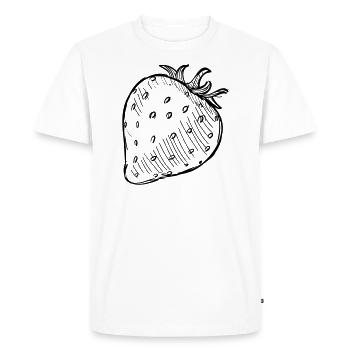 Fraise de la - T-shirt Premium bio Homme - blanc - Devant - Nico (187cm)