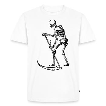 Squelette - T-shirt Premium bio Homme - blanc - Devant - Nico (187cm)