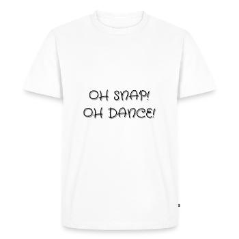oh snap oh dance - T-shirt Premium bio Homme - blanc - Devant - Nico (187cm)