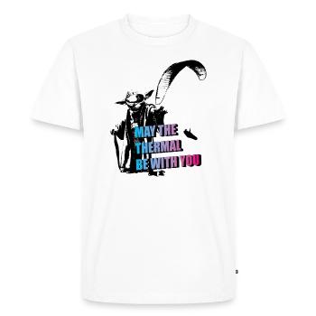 May the thermal be with you Gleitschirm Paraglider - Men's Premium Organic T-Shirt - white - Front - Nico (187cm)