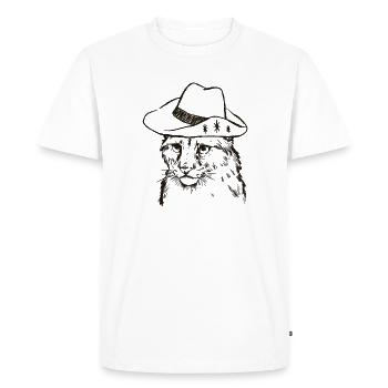 Lynx Cowboy - T-shirt Premium bio Homme - blanc - Devant - Nico (187cm)