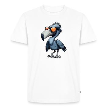 Shoebill with sunglasses - Men's Premium Organic T-Shirt - white - Front - Nico (187cm)