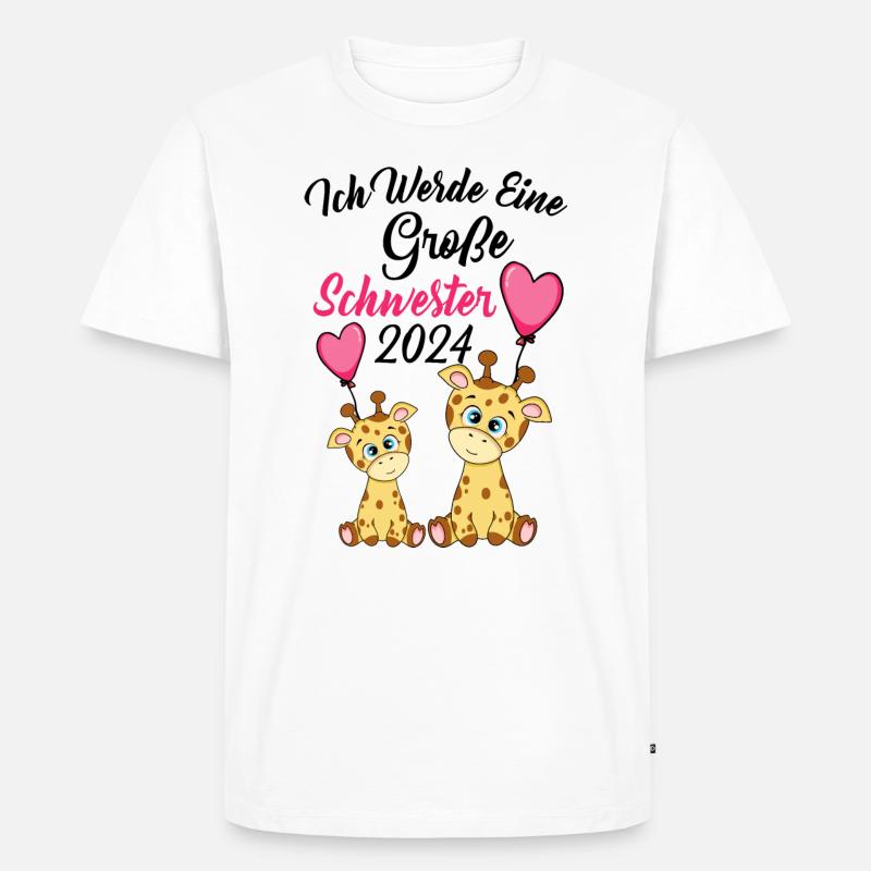 Große Schwester 2024 - Männer Premium Bio T-Shirt - Weiß