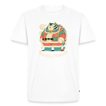 Santa claws, coup de griffe sur Noël - T-shirt Premium bio Homme - blanc - Devant - Nico (187cm)