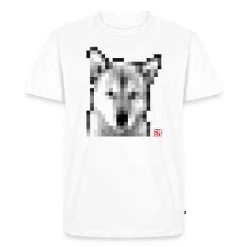 Jindo Mosaïque mL - T-shirt Premium bio Homme - blanc - Devant - Nico (187cm)