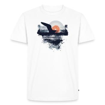 Seagull Seabird Lighthouse - Men's Premium Organic T-Shirt - white - Front - Nico (187cm)