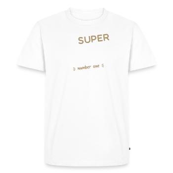Super frère - T-shirt Premium bio Homme - blanc - Devant - Nico (187cm)