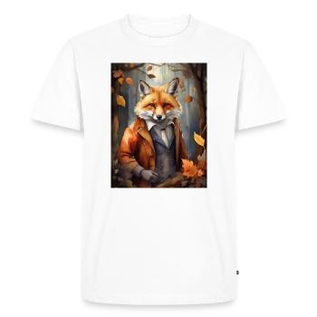 renard - T-shirt Premium bio Homme - blanc - Devant - Nico (187cm)
