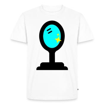 Beauté miroir - T-shirt Premium bio Homme - blanc - Devant - Nico (187cm)