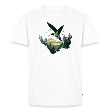 colibri, oiseau, la nature, animaux, nature sauvage, nectar - T-shirt Premium bio Homme - blanc - Devant - Nico (187cm)