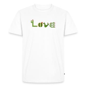 cactus, love,cactus love, plants,cacti,love - Men's Premium Organic T-Shirt - white - Front - Nico (187cm)