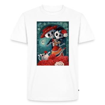 Blanc/noir Dia de Los Muertos Lovers Coques pour - T-shirt Premium bio Homme - blanc - Devant - Nico (187cm)