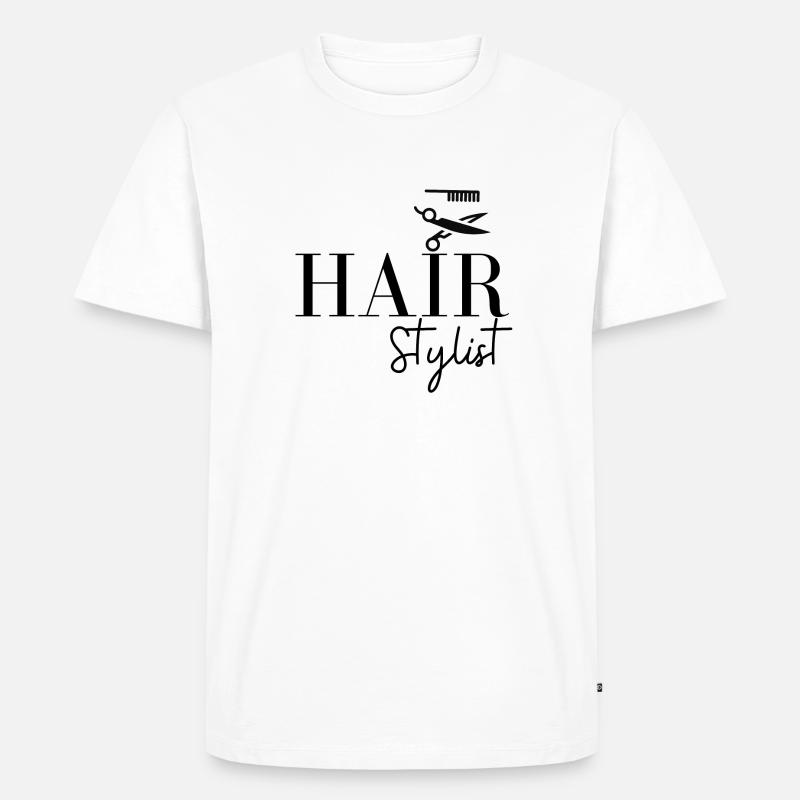 Friseur - Männer Premium Bio T-Shirt - Weiß