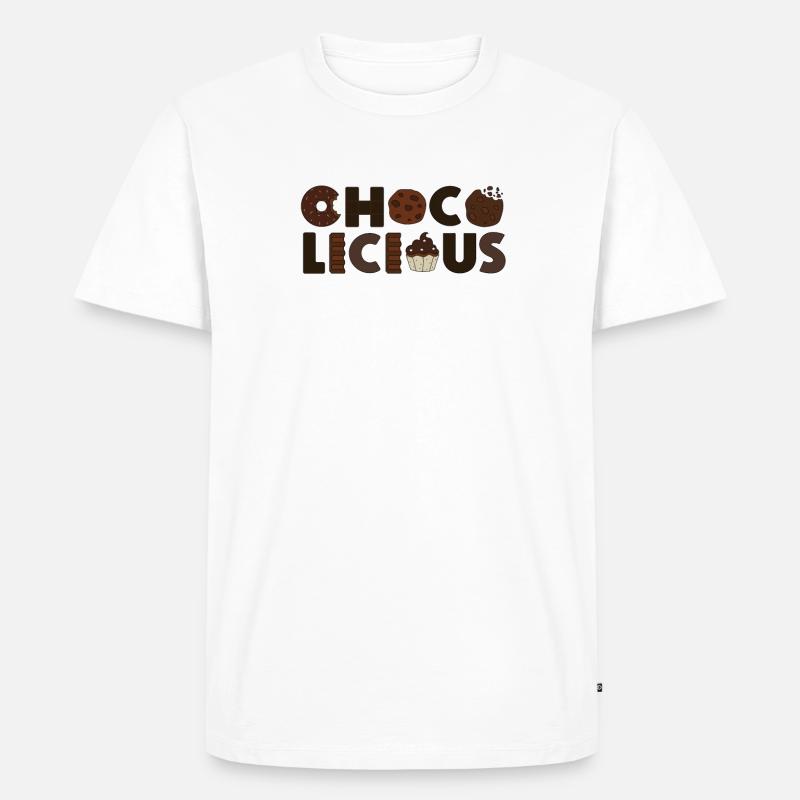 Schokoladen Design - CHOCO LICIOUS - Männer Premium Bio T-Shirt - Weiß