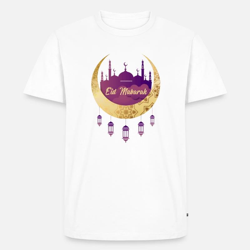Eid Mubarak - Männer Premium Bio T-Shirt - Weiß
