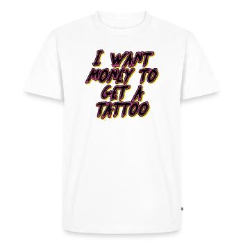 Argent pour le tatouage - T-shirt Premium bio Homme - blanc - Devant - Nico (187cm)