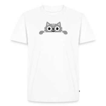 Drôle de chat - Les dictons de chat peuvent ouvrir - T-shirt Premium bio Homme - blanc - Devant - Nico (187cm)
